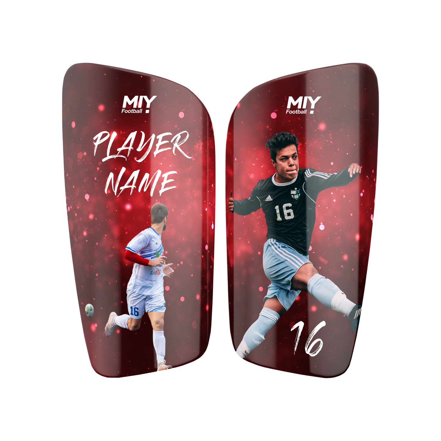 Personalised Shin Guard with 2 footballers