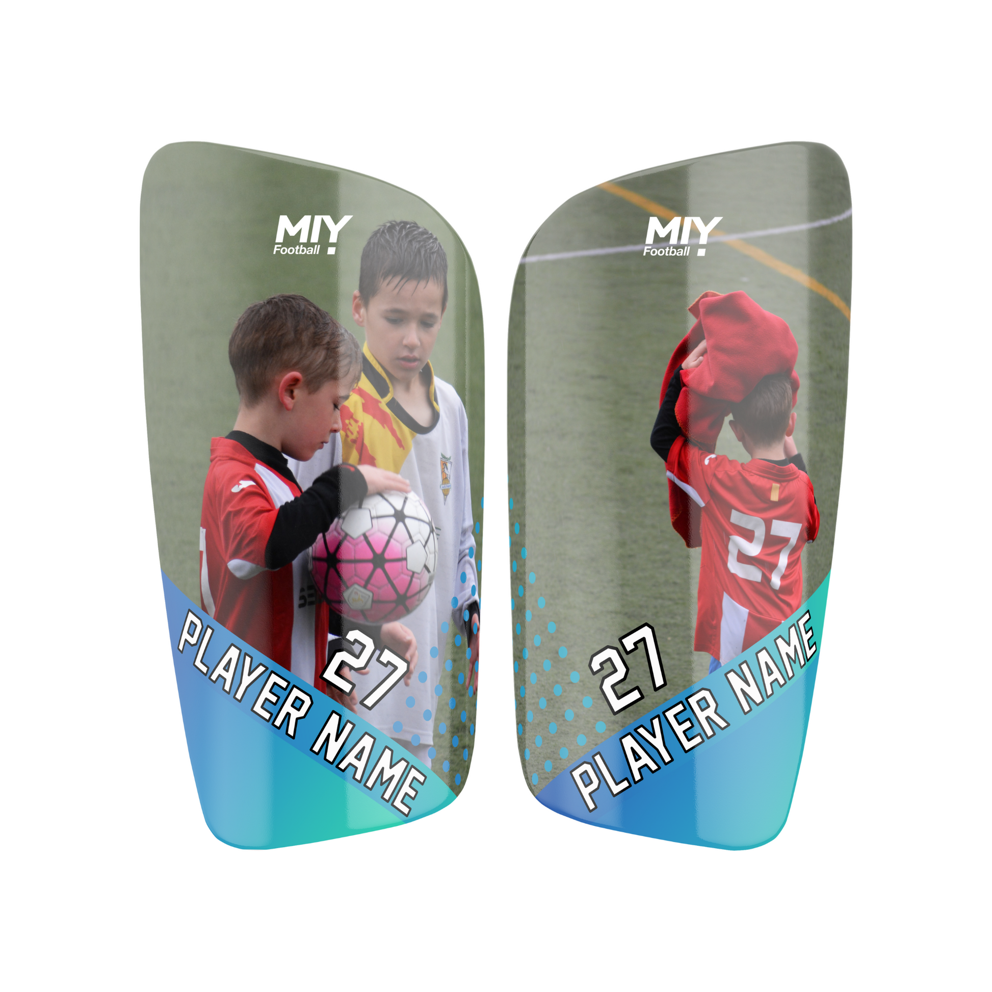 Personalised Shin Guard with young boy